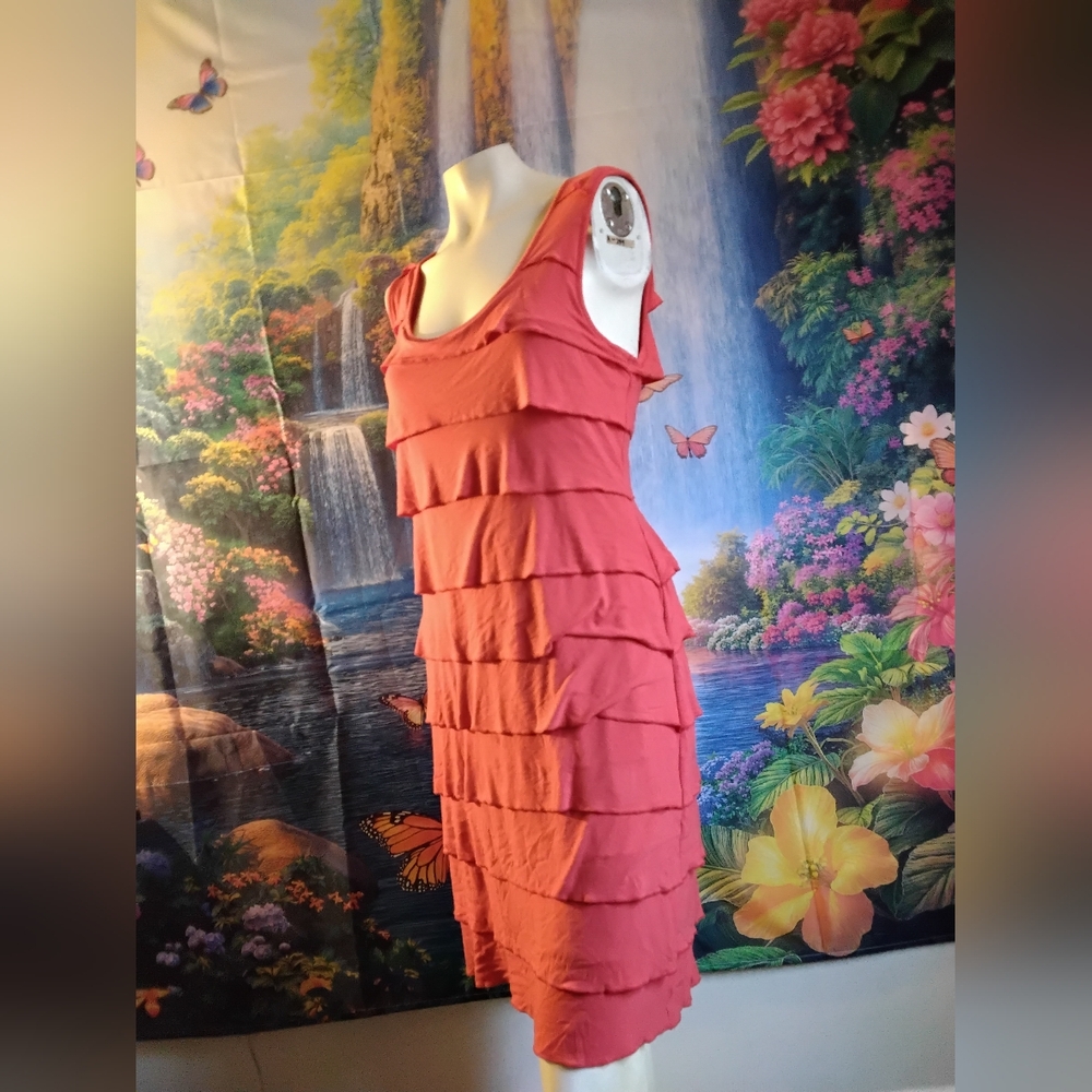 Calvin Klein women’s size XL orange stretch sleeveless above the knee dress